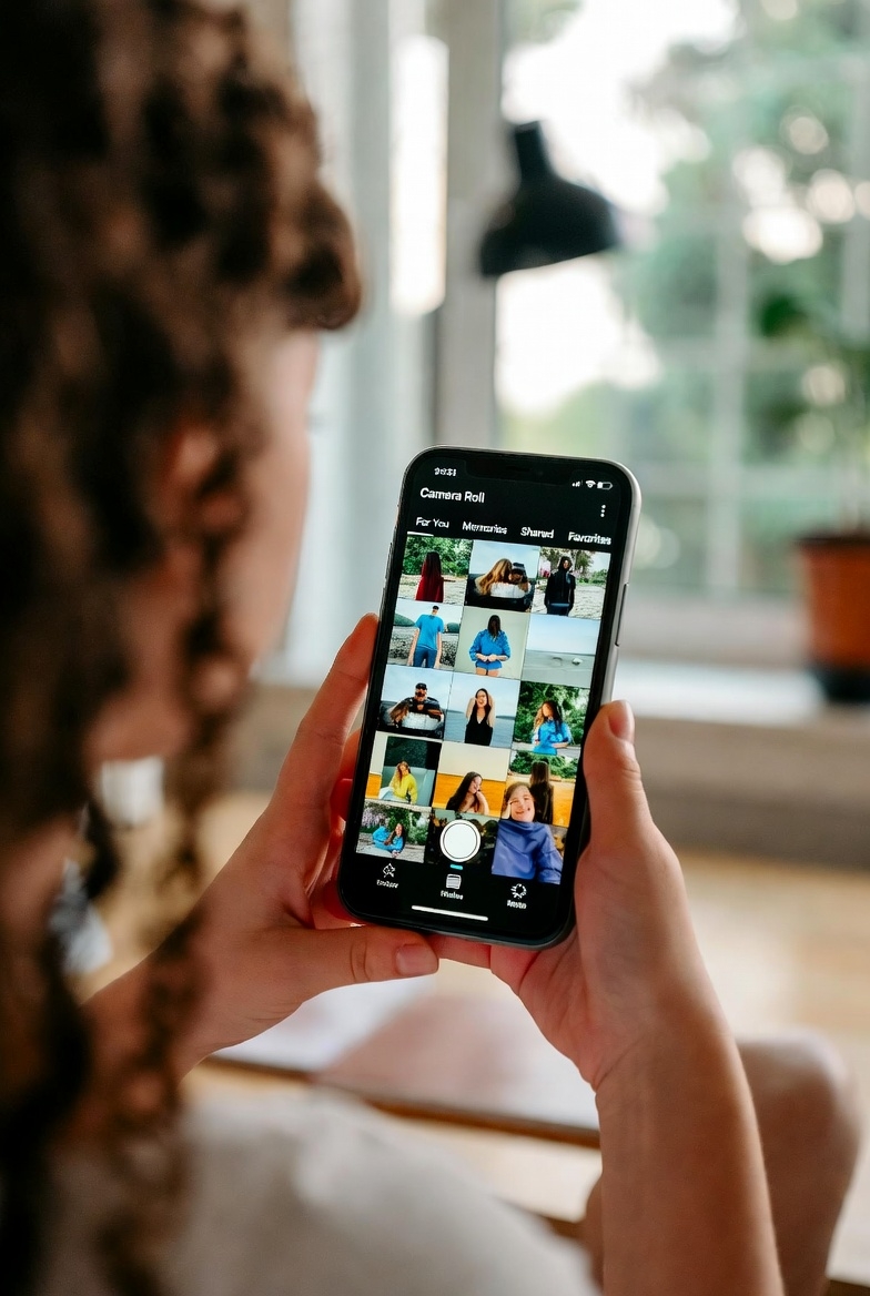 Teen using Mesmer app