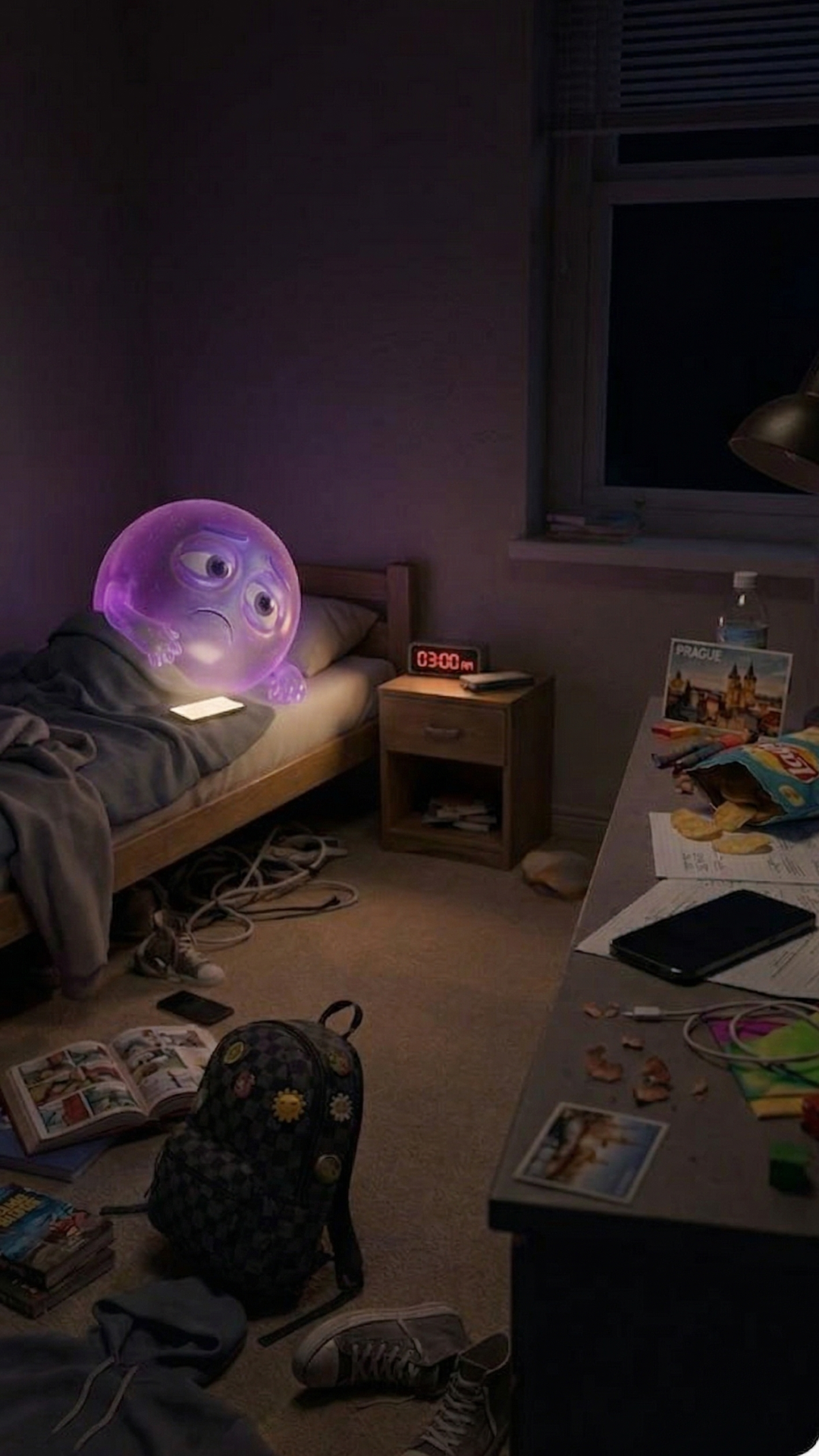 Teen experiencing stress in bedroom